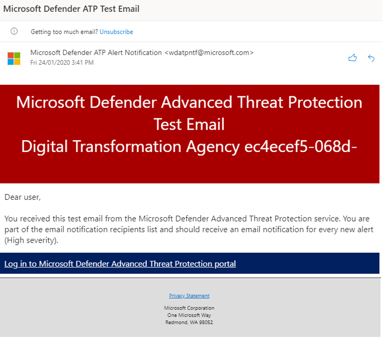 Figure 6 Alert Resolution Email